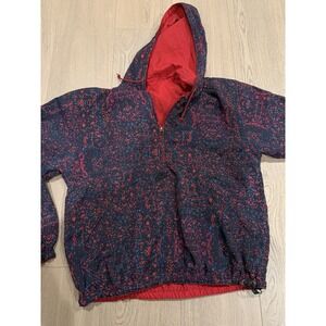 Vintage 90s Nike Reversible Windbreaker‎ Jacket Size S S Hoody Swoosh Center VTG